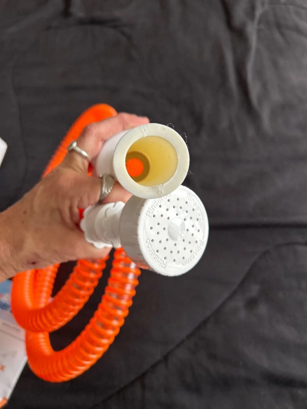 Slip-On shower hose for pet baths